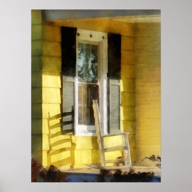 Póster Porch - Longa Tarde Sombra da Cadeira Fogueira (Frente)
