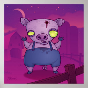 Poster Porco do zombi
