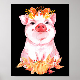 Poster Porco Feliz, Porco Fritual, outono, Fazendas