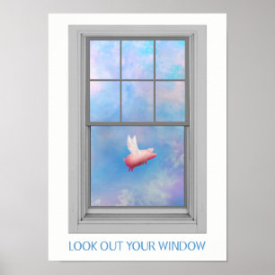 Poster Porco Flying-Look Out Your Window
