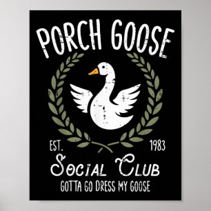 Poster Porco Goose Social Club Funny Bobo Animal Women M