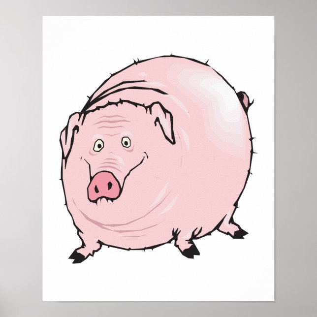 Poster porco gordo bobo (Frente)
