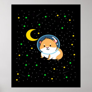 Poster Porco-guineense No Espaço   Suíno Astronômico C