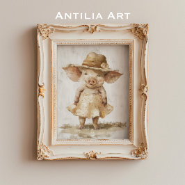 Poster Porco no Vestido Pintura Cinematográfica Russa