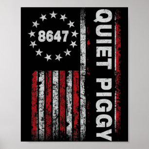 Poster Porco Quietinho Vintage Político Americano Diverti