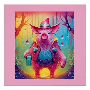 Póster Porco Rosa O Cowboy