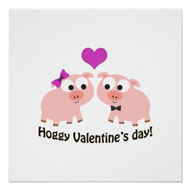 Póster Porcos Dias de os namorados Hoggy (Frente)