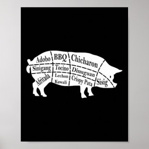 Poster Porcos Porcos para porcos Churrasco filipino Pinoy