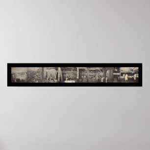 Póster Pork Pig Processing Photo 1900