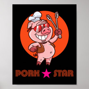 Poster Pork Star Byrbecue Grieling Ribes Summer Time P