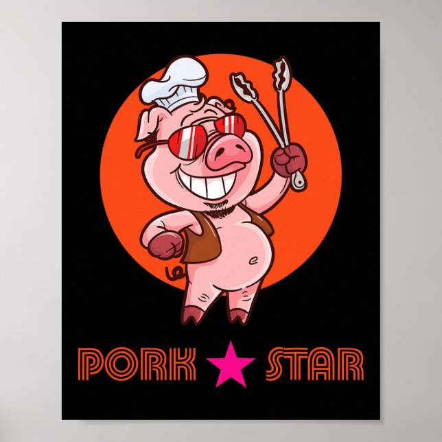 Poster Pork Star Byrbecue Grieling Ribes Summer Time P (Frente)