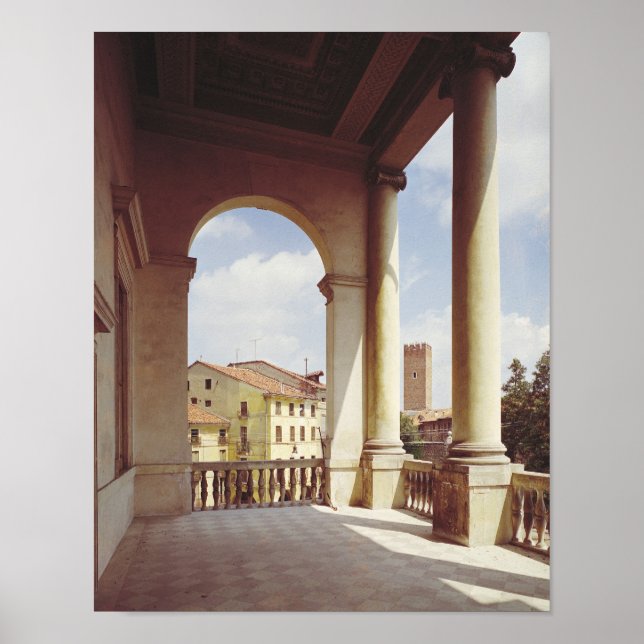 Poster Pormenores da galeria da fachada principal, c.1550 (Frente)