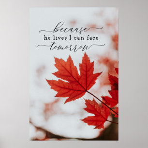 Poster Porque Ele Mora Eu Posso Enfrentar Amanhã Inspira