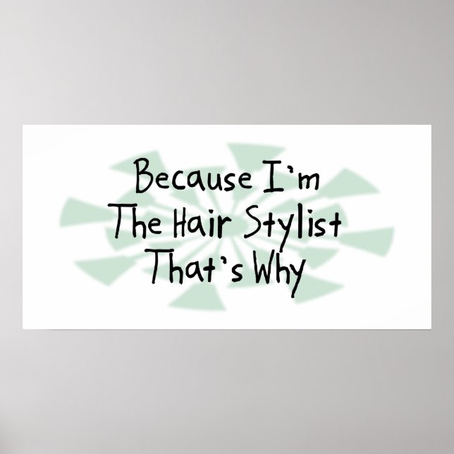 Poster Porque eu sou a Stylist do Cabelo (Frente)