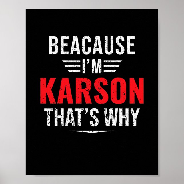 Poster Porque eu sou Karson, é por isso que me chamo Nata (Frente)