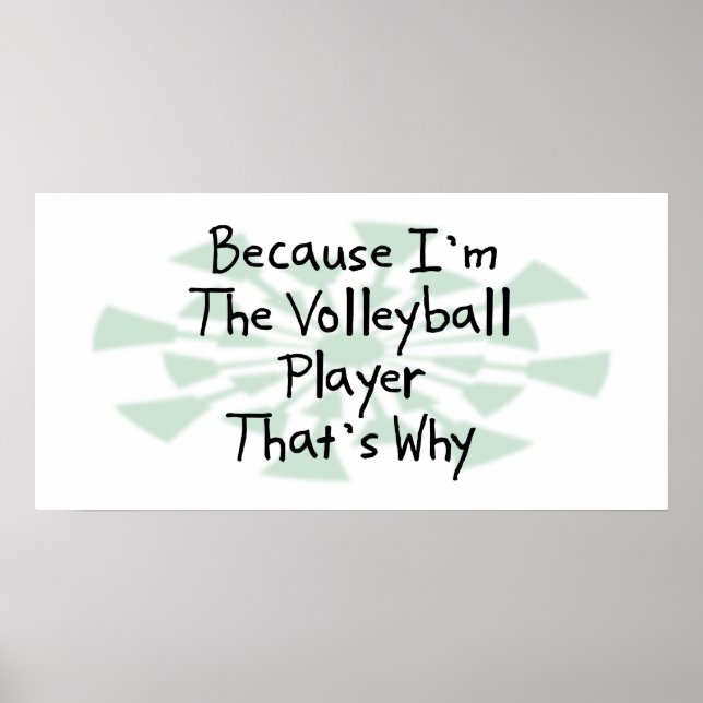 Poster Porque eu sou o Jogador de Voleibol (Frente)