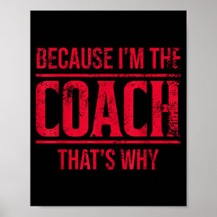Poster Porque Eu Sou O Treinador É Por Isso Engraçado Vin