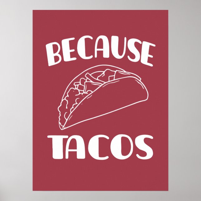 Poster Porque os Tacos (Frente)