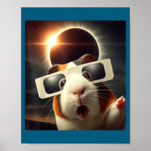 Poster Porquinho da Índia Selfie Engraçado Feminino Mascu