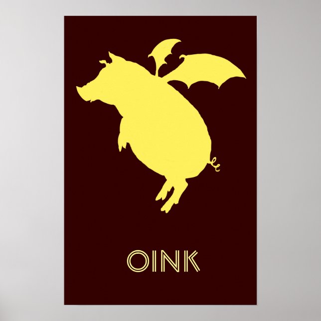 Póster Porquinho voador (Frente)