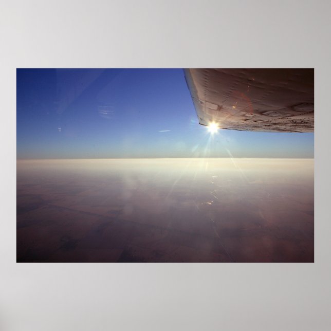 Póster Pôrs do sol sob Wing (Frente)