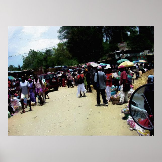 Poster - Port Au Prince Haiti Marketplace (Frente)