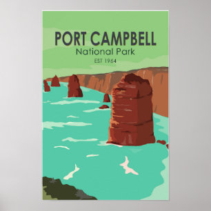 Poster Port Campbell National Park Austrália Vintage