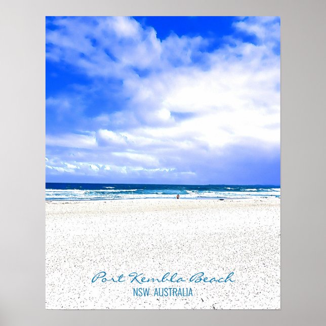 Poster Port Kembla Wollongong Beach NSW (Frente)