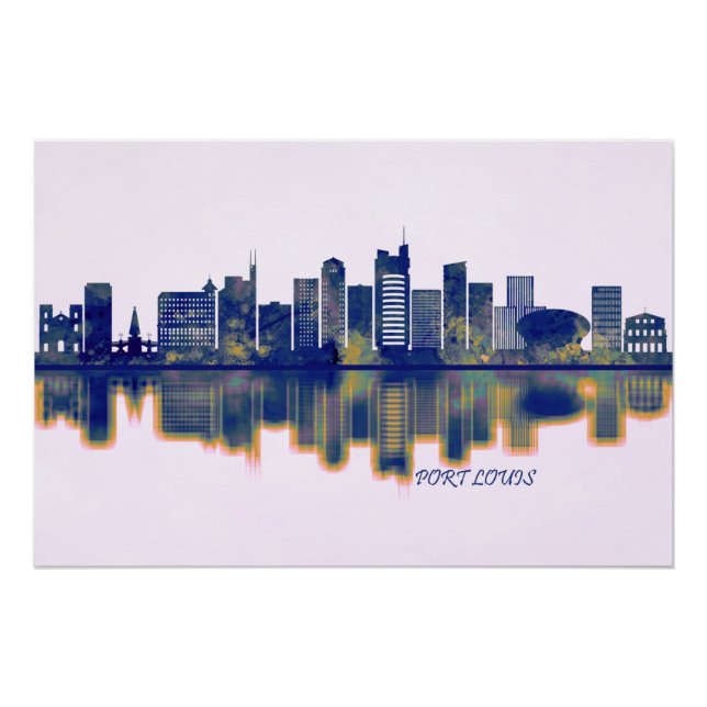 Póster Port Louis Skyline (Frente)