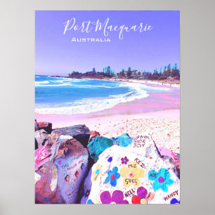 Poster Port Macquarie NSW, cenário de viagem da Austrália