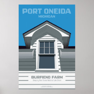 Póster Port Oneida, Michigan - Fazenda Burfiend