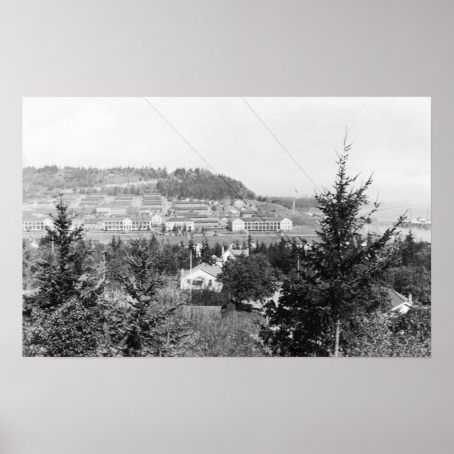 Poster Port Townsend, WW Main Barracks Forte Warden (Frente)