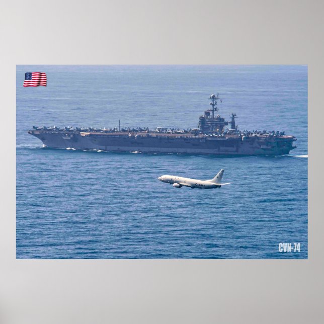 POSTER PORTA-AVIÕES DOS EUA – CVN-74 (Frente)