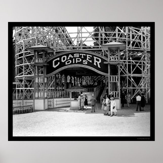 Póster Porta copos do cilindro no Glen Echo Park 1928 (Frente)