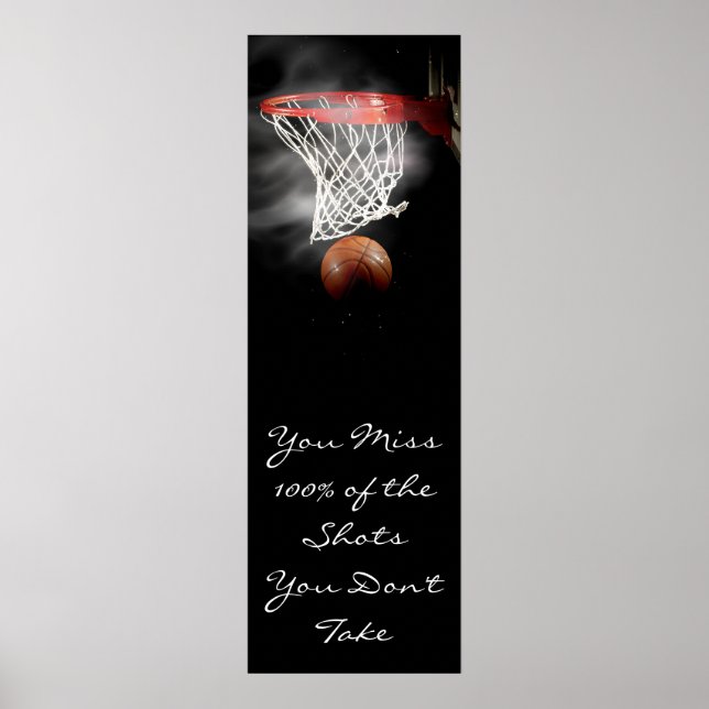 Poster Porta de Basquete Motivacional (Frente)