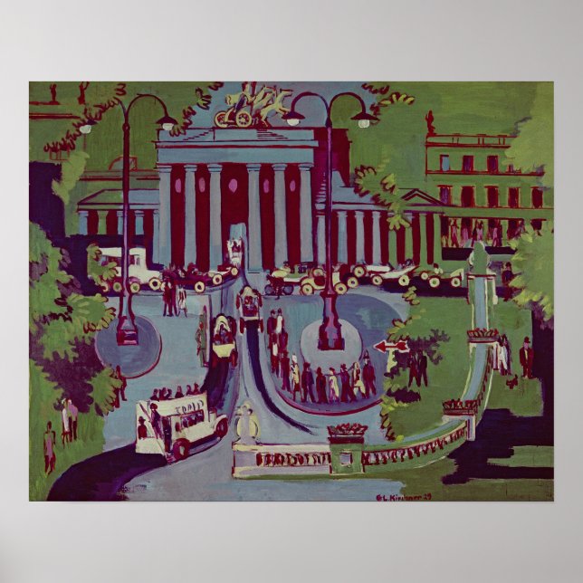 Póster Porta de Brandemburgo, Berlim, 1929 (Frente)