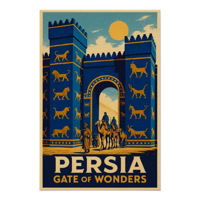 Póster Porta de Ishtar - Sonho Babilônico (Frente)