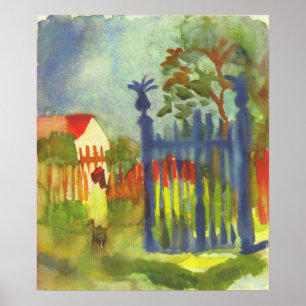 Poster Porta de jardim daqui até agosto Macke