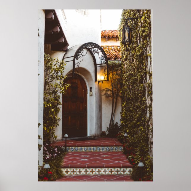 POSTER PORTA DE MADEIRA FECHADA DURANTE O DIA (Frente)