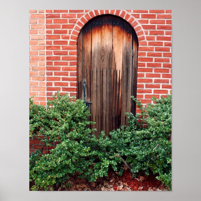 Póster Porta de madeira velha (Frente)