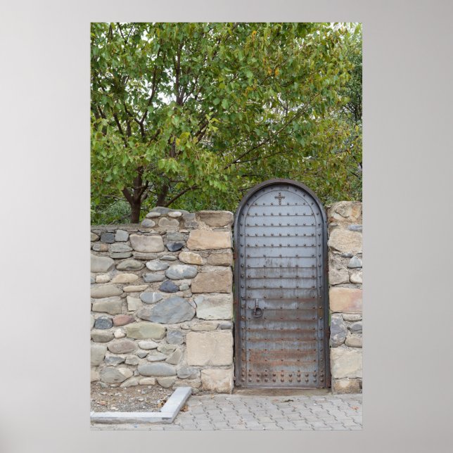 Póster Porta de Metal e Parede (Frente)