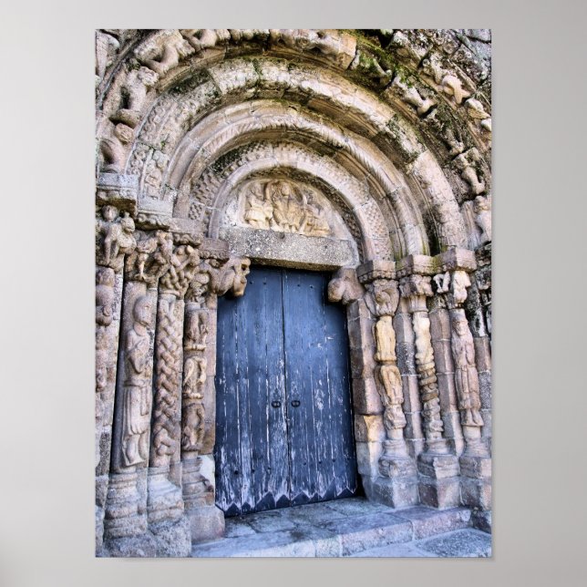 Póster Porta de uma igreja (Bravaes) do século XI (Frente)