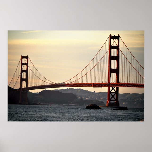 Poster Porta do ouro ao pôr do sol (Frente)