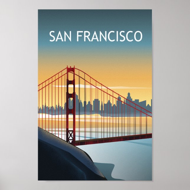 Poster Porta do Ouro San francisco california (Frente)