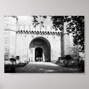 Poster Porta do palácio Topkapi Istambul Turquia Vintage