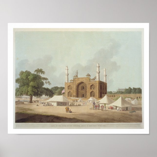 Poster Porta do Túmulo do Imperador Akbar (1542-1605), (Frente)