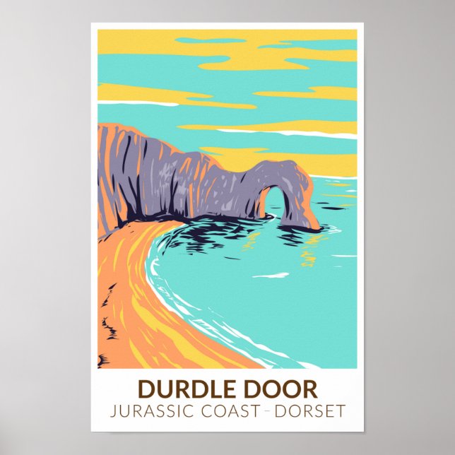 Poster Porta Durenta Na Costa Jurássica Em Dorset Inglate (Frente)