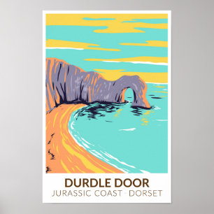 Poster Porta Durenta Na Costa Jurássica Em Dorset Inglate