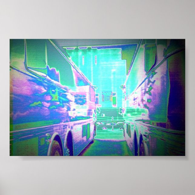 Póster Porta E do barramento Floyd Rosa (Frente)