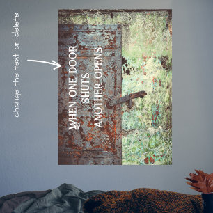 Poster Porta enferrujada velha pintada